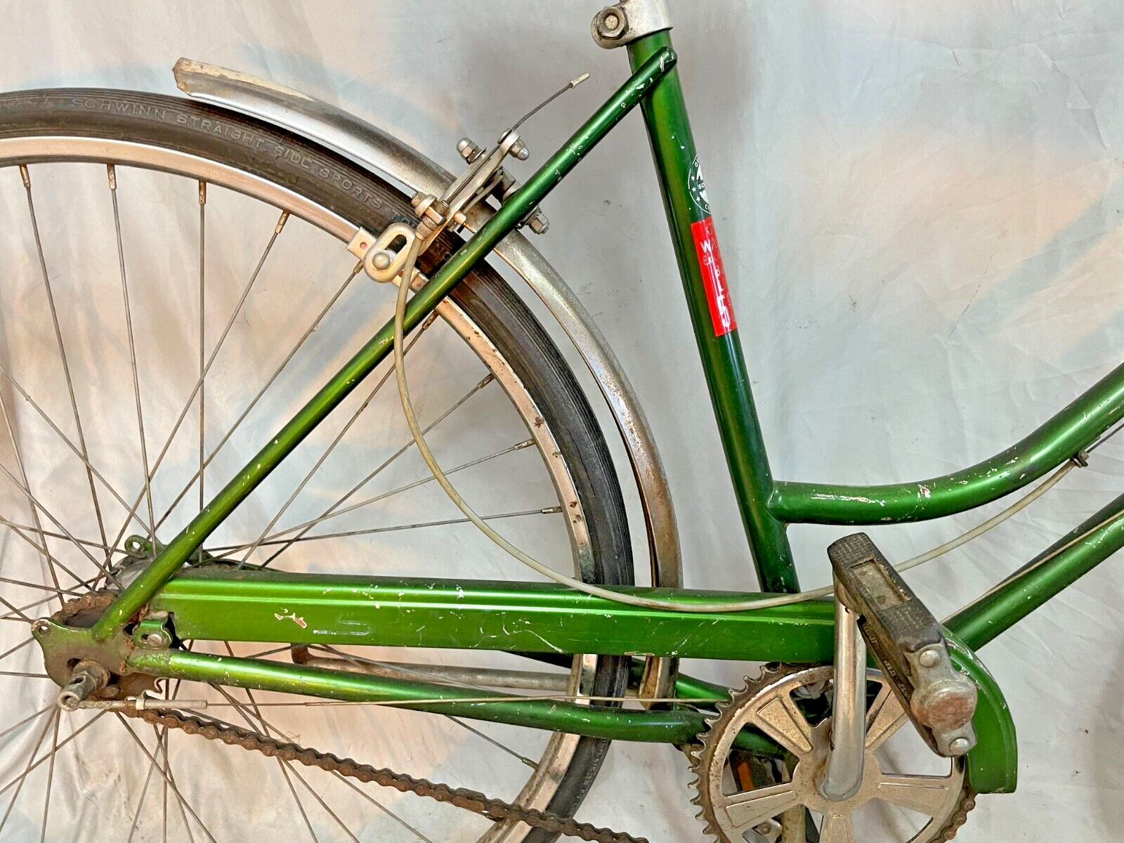 1973 Schwinn Breeze Cruiser Bike 59cm Large Steel 3 SPD Green USA Made & Shipper