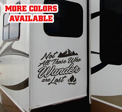 RV slide graphic decal vinyl large sticker kit Not all those who wonder are lost