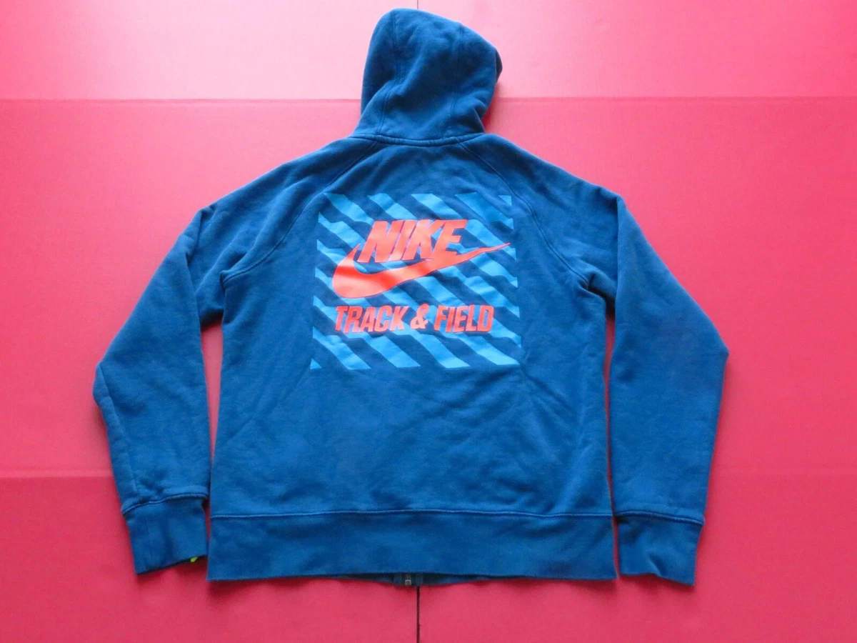 frihed blæse hul Okklusion Men&#039;s Nike AW77 Full-Zip Track &amp; Field Squadron Blue Red Hoodie  644115-496 sz M | eBay