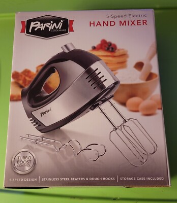 Parini Cookware 5 Speed Electric Turbo Boost Hand Mixer