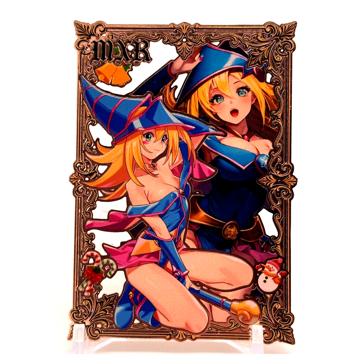 Goddess Story - Metal Anime Waifu Trading Card - Dark Magician