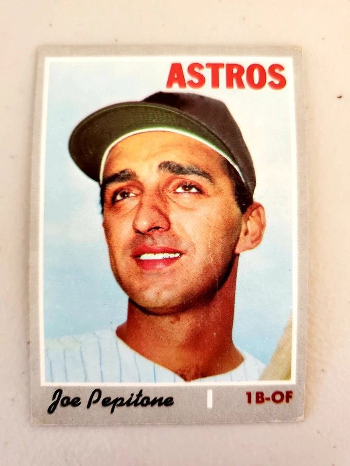 Lote de 9 tarjetas de colección 1970 Topps Houston Astros Joe Pepitone, Larry Dierker Foto 3 de 4
