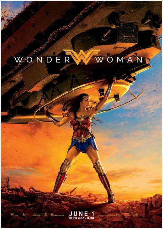 Wonder Woman 2017 Movie Poster 24x36 Borderless Glossy 17186