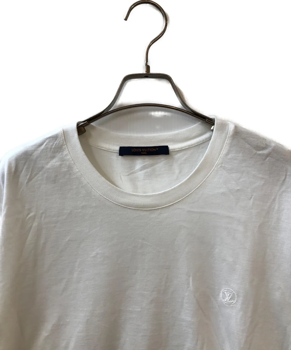 Louis Vuitton Virgil Abloh logo embroidered T-shirt ? White RM222Q JC8  HAY50W