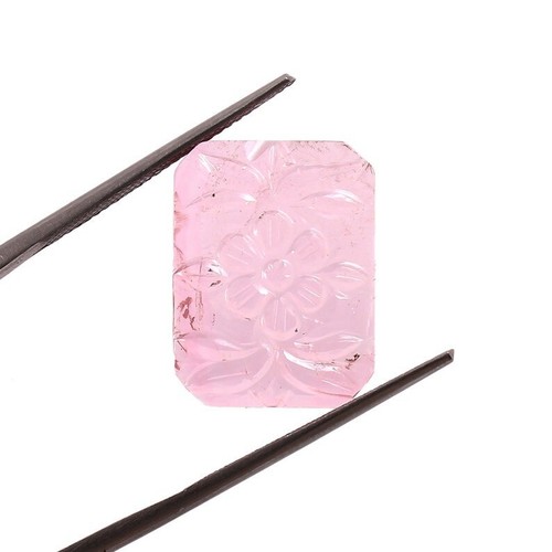 Loose Gemstone Natural PInk Tourmaline Hand Carved Fancy Octagon Gemstone A1170 - Picture 3 of 3