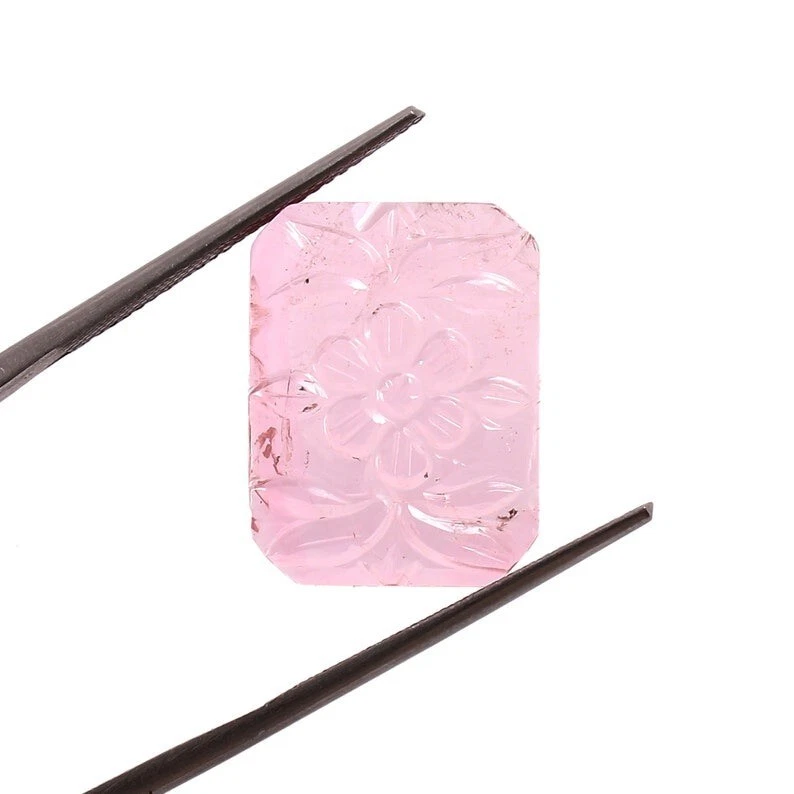 Piedra preciosa suelta natural PInk turmalina tallada a mano piedra preciosa octágona de lujo A1170 Foto 3 de 3