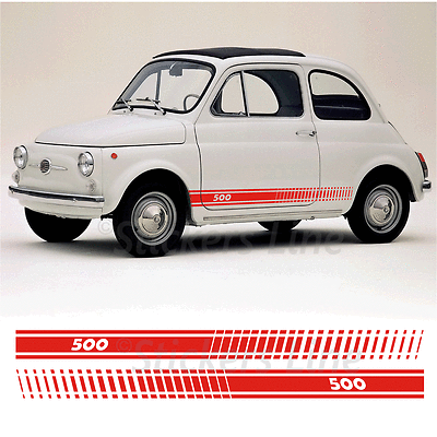 Fasce Adesive Fiat 500 D Epoca Strisce Fiancate Adesivi Laterali Vecchia 500 Old Ebay