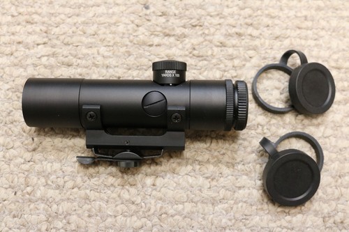 4X20 Retro Vintage Colt Style Sporter Scope w/Carry Handle Mount & Lens Covers