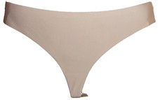 Frederick's of Hollywood "JENNY" Microfiber Thong Panty Size: SMALL Latte NWT