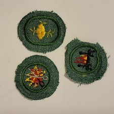 Vintage Girl Scouts Lot Of 3 Patches Badges Seamstress / My Home / Buttercup