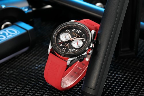 Megir 2230 Quarz Herrenuhr Wasserdicht Chronograph Sport Freizeit 43mm - Bild 6 von 21
