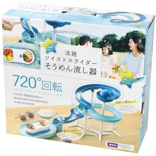 Nagashi Somen Water Slider Soba Udon Noodle Flowing Mint Blue Peal Metal D6678