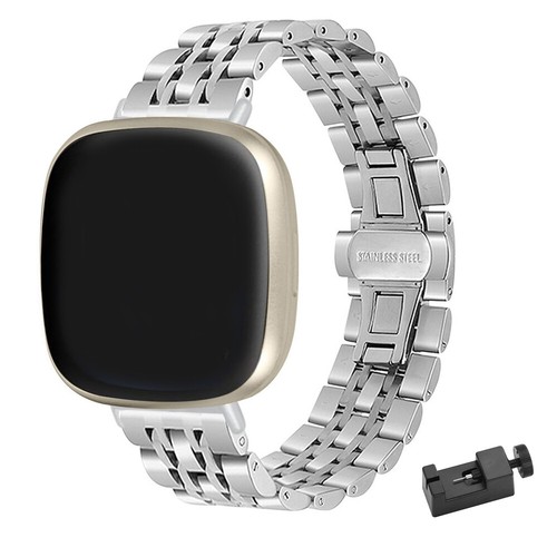 For Fitbit Versa 4 & Sense 2 Staineless Steel Metal Band Strap + TPU Case Cover - Picture 22 of 51