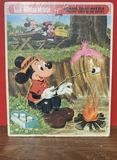 Vintage Mickey Mouse Tray Puzzle Whitman 4550A Poster Picture Back