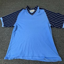 Vintage 70s Spanian Label Blue Baseball Mens Small Jersey SAN MARCOS California