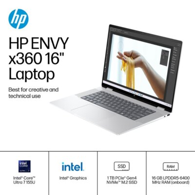 HP Envy x360 16-inch 16-ac0023dx WUXGA Intel Ultra 7 16GB HP Envy x360 16-inch 16-ac0023dx WUXGA Intel Ultra 7 16GB