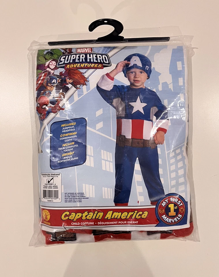 MARVEL AVENGERS CLÁSICO NIÑO PEQUEÑO DISFRAZ POLAR MONO Capitán América TALLA 2-4 Foto 3 de 4