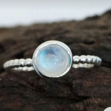 Lovely Moonstone Gemstone 925 Sterling Silver Handmade Ring Gift For Her C-268