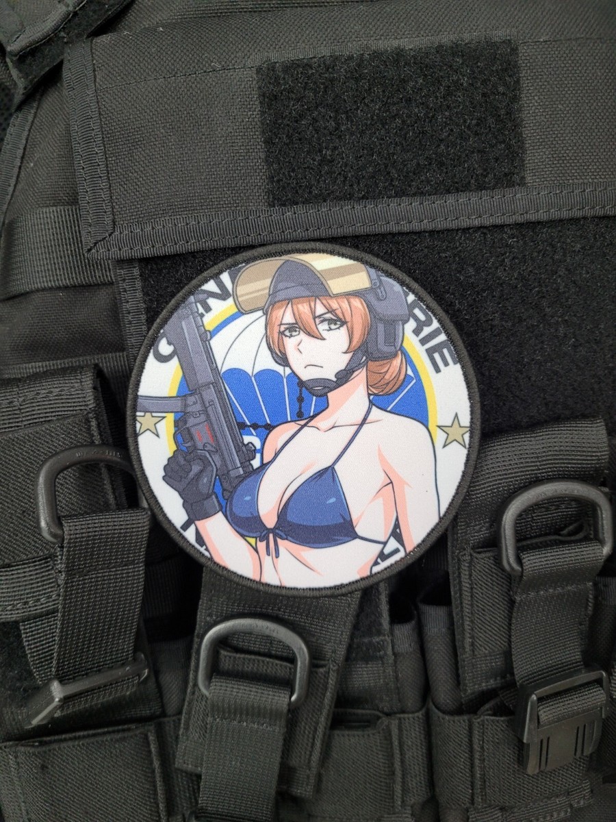 Anime Girl Klett Patches 7.5x9cm - Stickerei Aufnäher Für Rucksack & Jacke