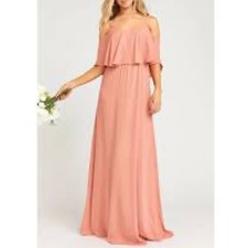 Show Me Your Mumu Size Small Caitlin Ruffle Maxi Dress Rustic Maeve Crisp Pink