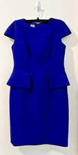 Anne Klein Women's Blue Cap Sleeve Lined Dress Date Night Party Size 8