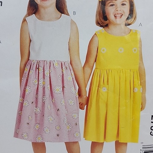McCall's 2739 Stitch N Save Girls Toddler Sleeveless Sundress Size 2-5 Uncut - Picture 2 of 5