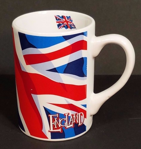 Tazza caffè ceramica da collezione bandiera inglese rosso blu Union Jack England