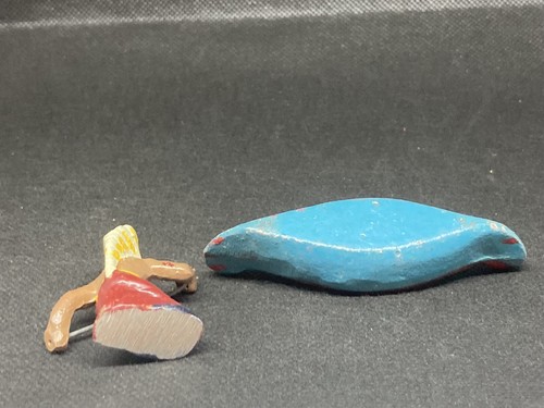 Indian In A Canoe By Wendal (Yellow 379) No Paddle - Picture 6 of 7