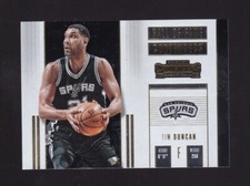2017-18 Contenders Hall of Fame Tim Duncan #2 San Antonio Spurs