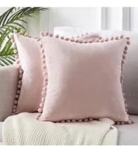 Top Finel Blush Pink 24x24 inches Decorative Pillow Covers for Bed Couch Sofa