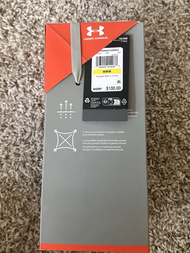 Under Armour 1353349 Para hombres UA ColdGear Base 4.0 Top Capa Base Camisa Crew Mediana Foto 3 de 4
