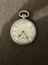 Art Deco Large Pocket Watch. Base Metal