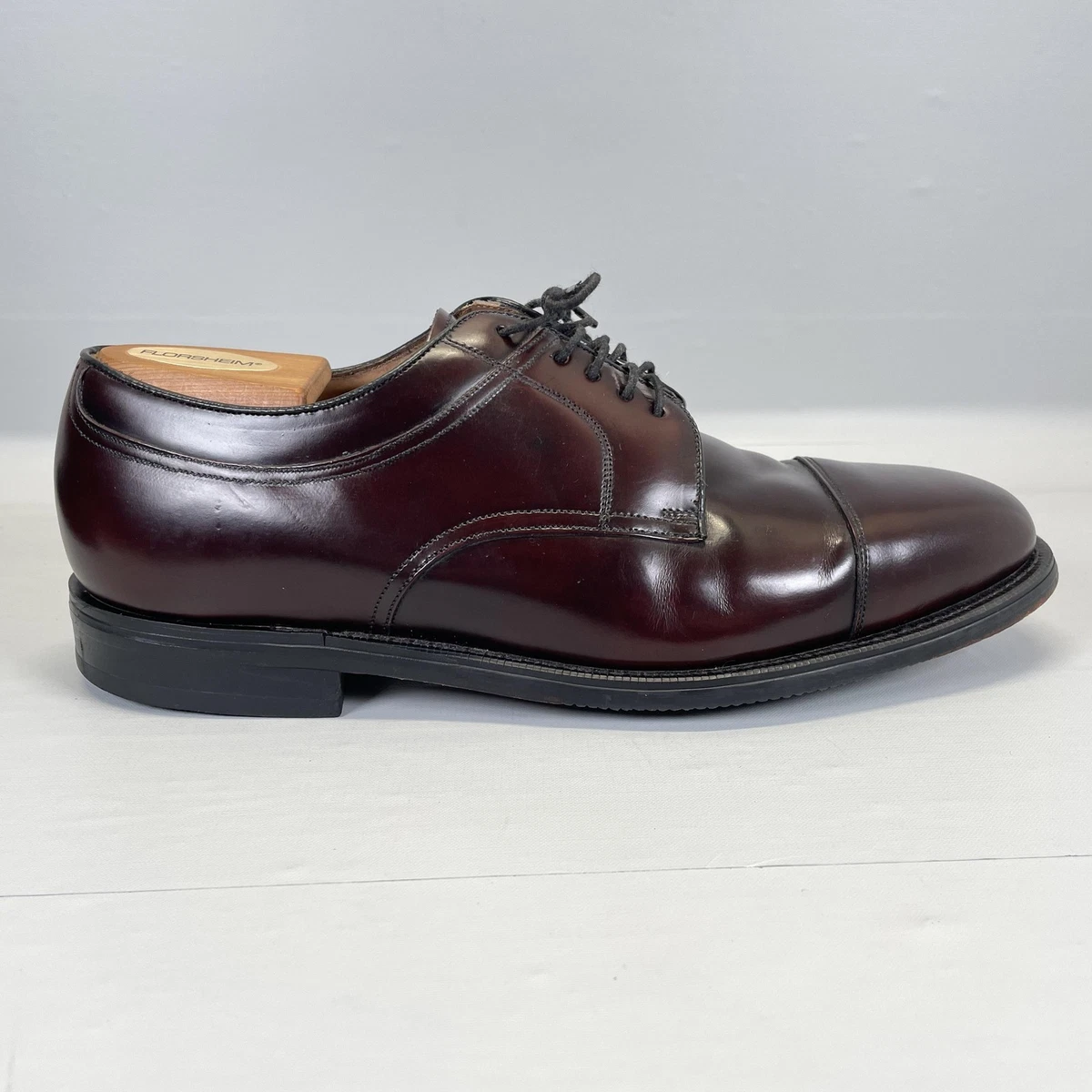 J. Murphy Johnston & Murphy Mens Burgundy Leather Cap Toe Oxford Shoes 14M VTG Johnston & Murphy Shoes Mens 9 Oxblood Cap Toe Oxford  main image 4