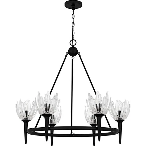 Matte Black  Chandelier from the Shea Collection - Picture 2 of 6