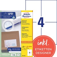 Avery Zweckform Etiketten 3483-200 Weiß 105,0 X 148,0 Mm, 220 Blatt