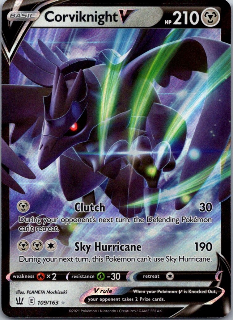 Corviknight V 109/163 Holo V Rare Battle Styles Pokemon Holo Near Mint