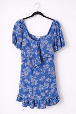 Floral Babydoll Mini Dress Small Coquette Fairycore Romantic Spring Dress