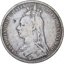 1892 Shilling - Victoria British Silver Coin
