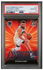 2024-25 Donruss Optic STEPHEN CURRY #13 Express Lane PURPLE Prizm PSA 10 GEM