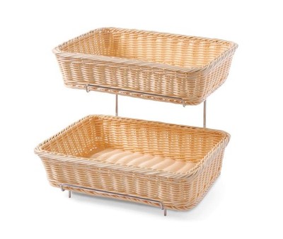 HENDI Brotkorb Set 2 Körbe GN 1 2 mit Chromgestell 360x280mm