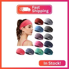Jesries Women's Workout Headbands Non Slip Sport Sweatbands Yoga Hairbands for T