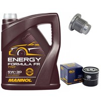 MotoröL Filter Set 5W30 5 Liter + ÖLablassschraube FüR Renault Clio II 1.2 16V