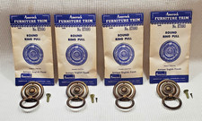 Lot de 4 tiroirs quincaillerie ronds anneau coffre T880 Amerock ton laiton