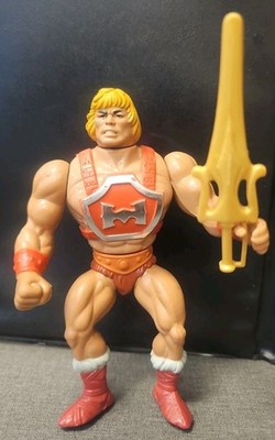 VTG 1984 MOTU Mattel Thunder Punch He-Man W/Gold Sword Masters of the Universe