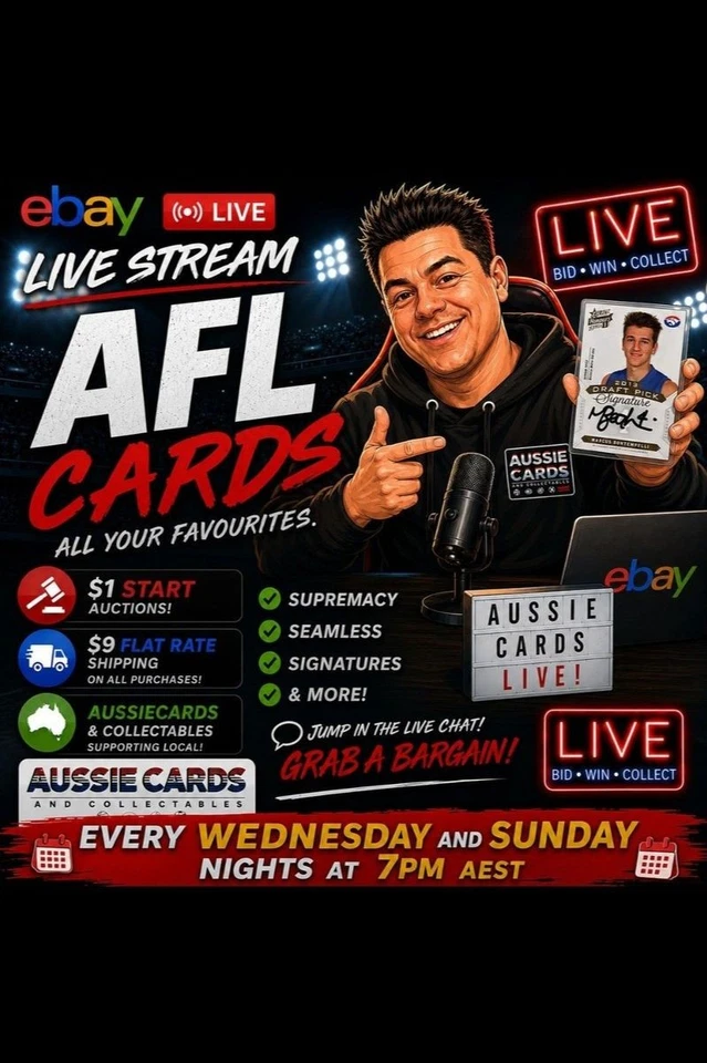 AFL CARD SINGLES - $1 START AUCTIONS
