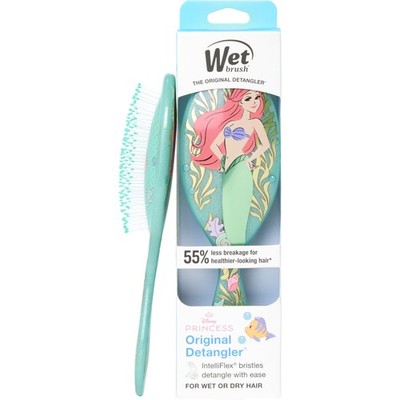 Hair Brush Wet Detangler Disney Princess Ariel Pain Free Knot Removal