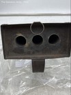 Antique Black Collectibles Tin Metal Candle Mold With Three Tapered Tubes — photo 6