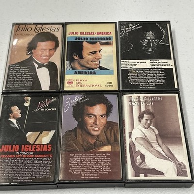 Julio Iglesias Cassette's Lot Of 6 Used Fast Shipping