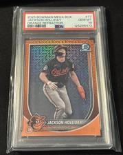 2025 Bowman Chrome Jackson Holliday Orange Mojo Refractor #d 14/25 PSA 10 No. 77