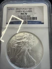 2010 $1.00 Silver Eagle NGC Graded #11185